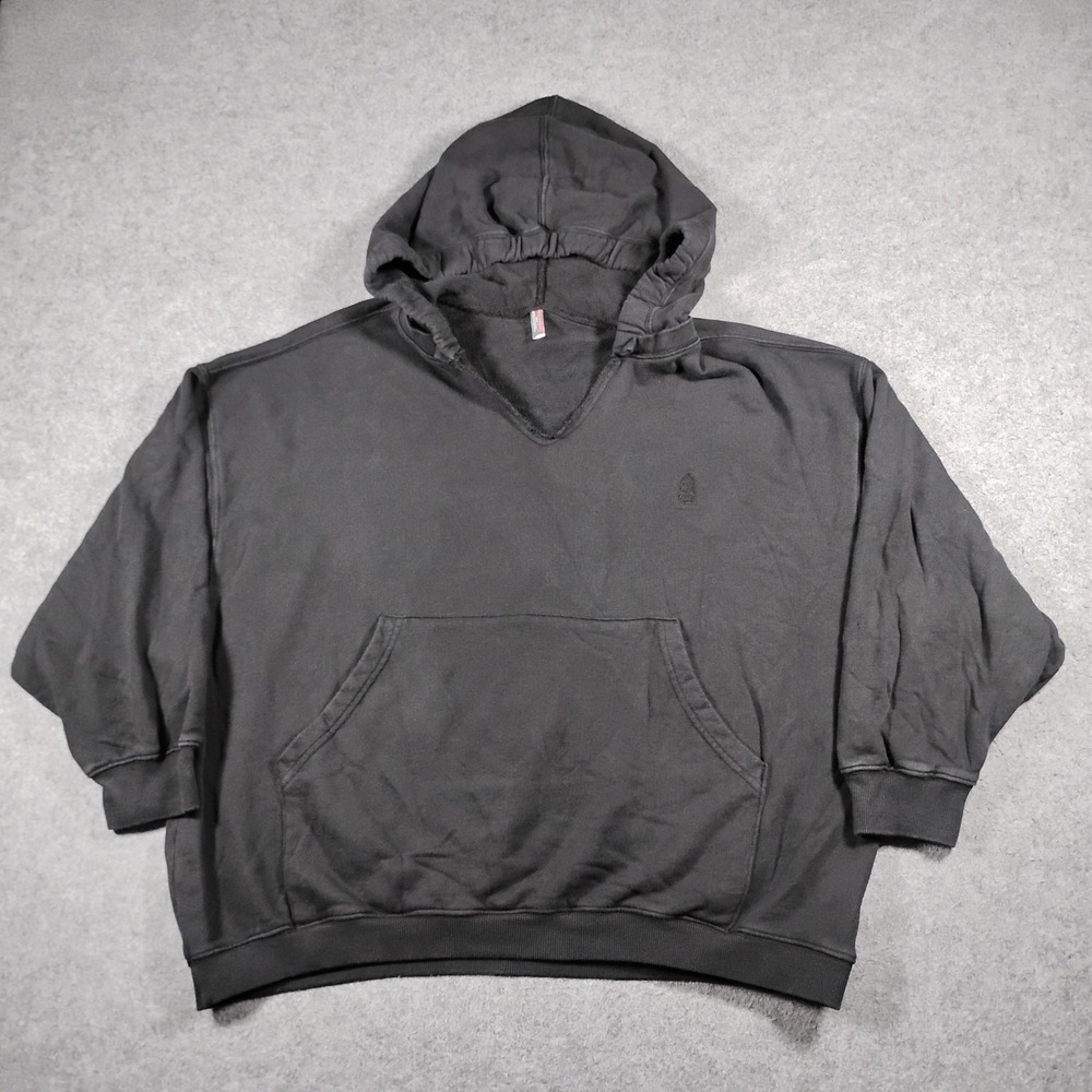 FP Movement Free People Womens Black Oversized V-Neck Hoodie Sweatshirt XS